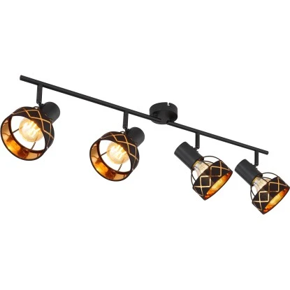 Globo Strahler Blanca 4-flammig Schwarz 800 X180 Mm 3 Globo Strahler Blanca 4-flammig Schwarz 800 X180 Mm – Bild 3