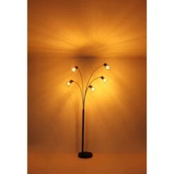 Globo Stehlampe Priska 5-flammig Schwarz Matt 740 X 800 X 2040 Mm -Globo Deutschland Verkaufsgeschäft 9007371417520 3749 S 04