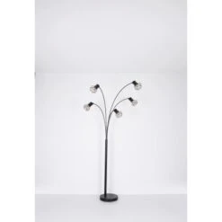 Globo Stehlampe Priska 5-flammig Schwarz Matt 740 X 800 X 2040 Mm -Globo Deutschland Verkaufsgeschäft 9007371417520 3749 S 06