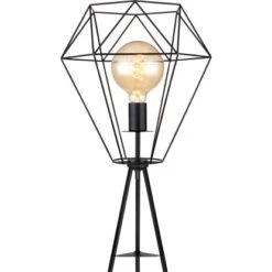 Globo Stehlampe Priska 1-flammig Schwarz Matt 690 X 1600 Mm -Globo Deutschland Verkaufsgeschäft 9007371420919 3749 CU 02