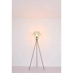 Globo Stehlampe Priska 1-flammig Schwarz Matt 690 X 1600 Mm -Globo Deutschland Verkaufsgeschäft 9007371420919 3749 S 05