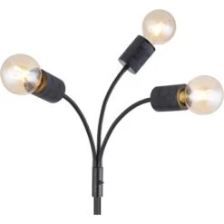 Globo Stehlampe Hermine 3-flammig Schwarz Matt 530 X 1700 Mm -Globo Deutschland Verkaufsgeschäft 9007371421305 3749 CU 01