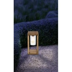 Globo Außenleuchte Candela 1-flammig Holzoptik 150 X 150 X 350 Mm