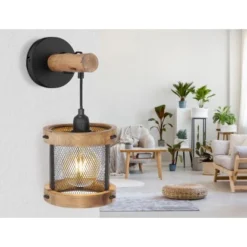 Globo Wandlampe Jeanie 1-flammig Schwarz Matt 160 X 320 Mm