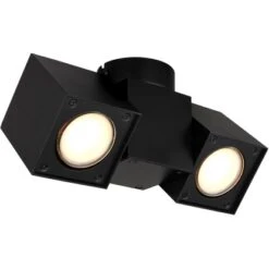 Globo Strahler 2-flammig Schwarz Matt 217 X 70 X 105 Mm