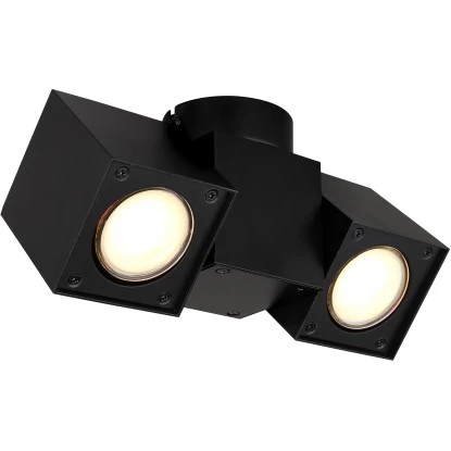 Globo Strahler 2-flammig Schwarz Matt 217 X 70 X 105 Mm 1 Globo Strahler 2-flammig Schwarz Matt 217 X 70 X 105 Mm