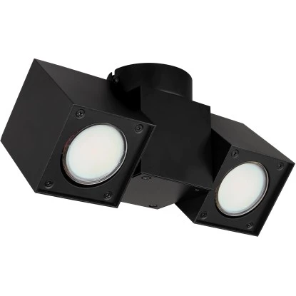 Globo Strahler 2-flammig Schwarz Matt 217 X 70 X 105 Mm 2 Globo Strahler 2-flammig Schwarz Matt 217 X 70 X 105 Mm – Bild 2