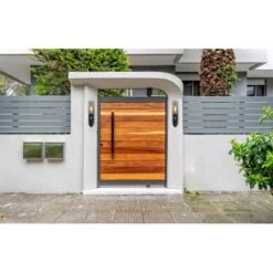 Globo Außenleuchte Mit Bewegungsmelder Boston 1-flg. Schwarz-Rauchfarb. 7,6x41cm