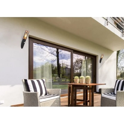 Globo Außenleuchte Mit Bewegungsmelder Boston 1-flg. Schwarz-Rauchfarb. 7,6x41cm 2 Globo Außenleuchte Mit Bewegungsmelder Boston 1-flg. Schwarz-Rauchfarb. 7,6x41cm – Bild 2