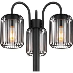Globo Außenleuchte 3-flammig Schwarz Matt 485 X 1800 Mm -Globo Deutschland Verkaufsgeschäft 9007371435180 3749 CU 01
