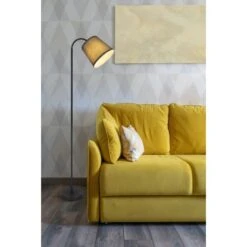 Globo Stehlampe Nathan 1-flammig Schwarz Matt 490 X 220 X 1710 Mm