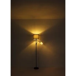 Globo Stehlampe Nathan 1-flammig Schwarz Matt 490 X 220 X 1710 Mm -Globo Deutschland Verkaufsgeschäft 9007371436446 3749 S 03