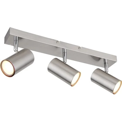 Globo Strahler Robby 3-flammig Nickel Matt 410 X 60 X 120 Mm 2 Globo Strahler Robby 3-flammig Nickel Matt 410 X 60 X 120 Mm – Bild 2