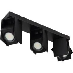 Globo Strahler Rory 3-flammig Schwarz Matt 434 X 84 X 157 Mm -Globo Deutschland Verkaufsgeschäft 9007371436804 3749 S 02