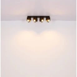 Globo Strahler Rory 3-flammig Schwarz Matt 434 X 84 X 157 Mm -Globo Deutschland Verkaufsgeschäft 9007371436804 3749 S 06