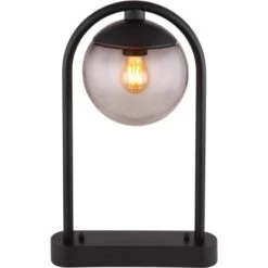 Globo Außenleuchte 1-flammig Schwarz Matt-Rauchfarben 319 X 450 Mm