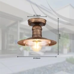 Globo Außenleuchte Linda 1-flammig Rostfarben 236 X 215 Mm 15 Globo Außenleuchte Linda 1-flammig Rostfarben 236 X 215 Mm -Globo Deutschland Verkaufsgeschäft 9007371439324 3749 S 07