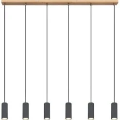 Globo Pendelleuchte Robby 6-flammig Graphit 1150 X 60 X 1200 Mm -Globo Deutschland Verkaufsgeschäft 9007371439584 3749 S 03