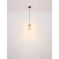 Globo Pendelleuchte Fanni 1-flammig Schwarz Matt-Rauchfarben 100 X 1200 Mm -Globo Deutschland Verkaufsgeschäft 9007371439614 3749 S 04