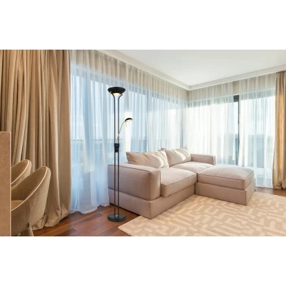 Globo LED-Stehlampe Leonas 2-flammig Schwarz Matt 255 X 1800 Mm 1 Globo LED-Stehlampe Leonas 2-flammig Schwarz Matt 255 X 1800 Mm