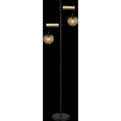 Globo Stehlampe Fitz 2-flammig Schwarz Matt-Gold Rauchfarben 510 X 250 X 1680 Mm 17 Globo Stehlampe Fitz 2-flammig Schwarz Matt-Gold Rauchfarben 510 X 250 X 1680 Mm -Globo Deutschland Verkaufsgeschäft 9007371439850 3749 S 05