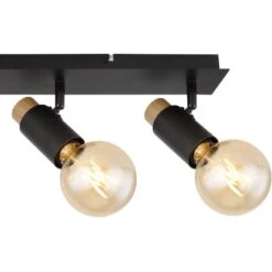 Globo Strahler Matti 4-flammig Schwarz Matt 655 X 80 X 145 Mm -Globo Deutschland Verkaufsgeschäft 9007371439874 3749 CU 01