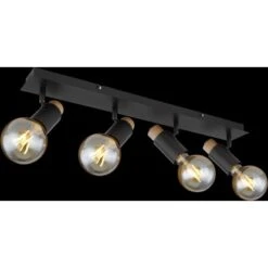 Globo Strahler Matti 4-flammig Schwarz Matt 655 X 80 X 145 Mm -Globo Deutschland Verkaufsgeschäft 9007371439874 3749 S 02