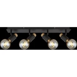 Globo Strahler Matti 4-flammig Schwarz Matt 655 X 80 X 145 Mm -Globo Deutschland Verkaufsgeschäft 9007371439874 3749 S 05