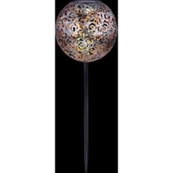 Globo LED-Solaraußenleuchte Kugel Dekogeflecht Silber 54 Cm X 18,5 Cm X 18,5 Cm -Globo Deutschland Verkaufsgeschäft 934907 3749 3