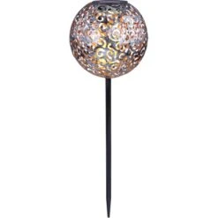 Globo LED-Solaraußenleuchte Kugel Dekogeflecht Silber 54 Cm X 18,5 Cm X 18,5 Cm -Globo Deutschland Verkaufsgeschäft 934907 3749 4