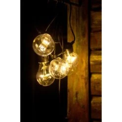 LED-Lichterkette Für Außen 5 Klare Birnen Batteriebetrieben -Globo Deutschland Verkaufsgeschäft 9475021 1533 2