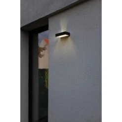 Lutec LED-Solar-Wandleuchte Fadi Connect 800 Lm 4,3 X 18 X 10,5 Cm Schwarz -Globo Deutschland Verkaufsgeschäft 956156 3746 1a