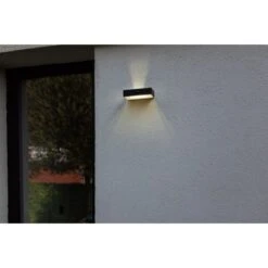 Lutec LED-Solar-Wandleuchte Fadi Connect 800 Lm 4,3 X 18 X 10,5 Cm Schwarz -Globo Deutschland Verkaufsgeschäft 956156 3746 3