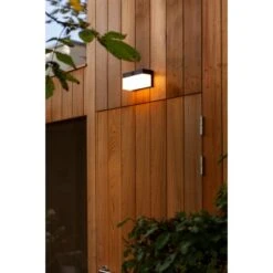 Lutec LED-Solar-Wandleuchte Fran Connect 800 Lm 9,1 X 7,9 X 18 Cm Schwarz -Globo Deutschland Verkaufsgeschäft 956164 3746 4