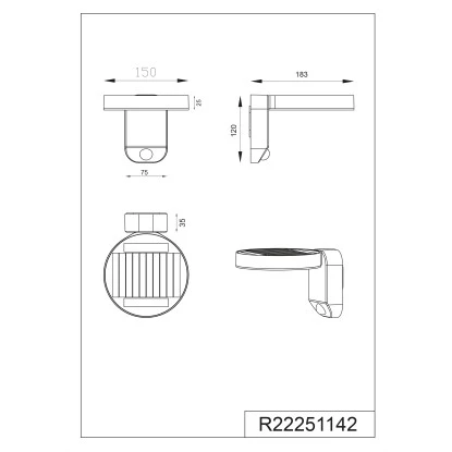 Trio LED-Außenwandleuchte Posadas Mit Solarmodul Anthrazit 2 Trio LED-Außenwandleuchte Posadas Mit Solarmodul Anthrazit – Bild 2