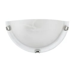 Eglo Wandleuchte Salome 30 X 15 Cm Weiß-Chrom