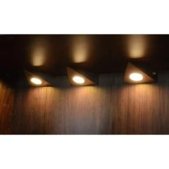 LED-Dreieckleuchte Silber 3 Stück